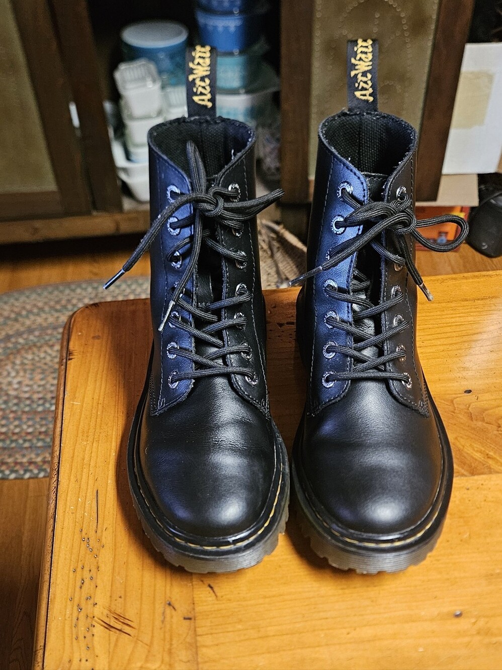 Dr. Martens Black Leather Lace-Up Ankle Boots